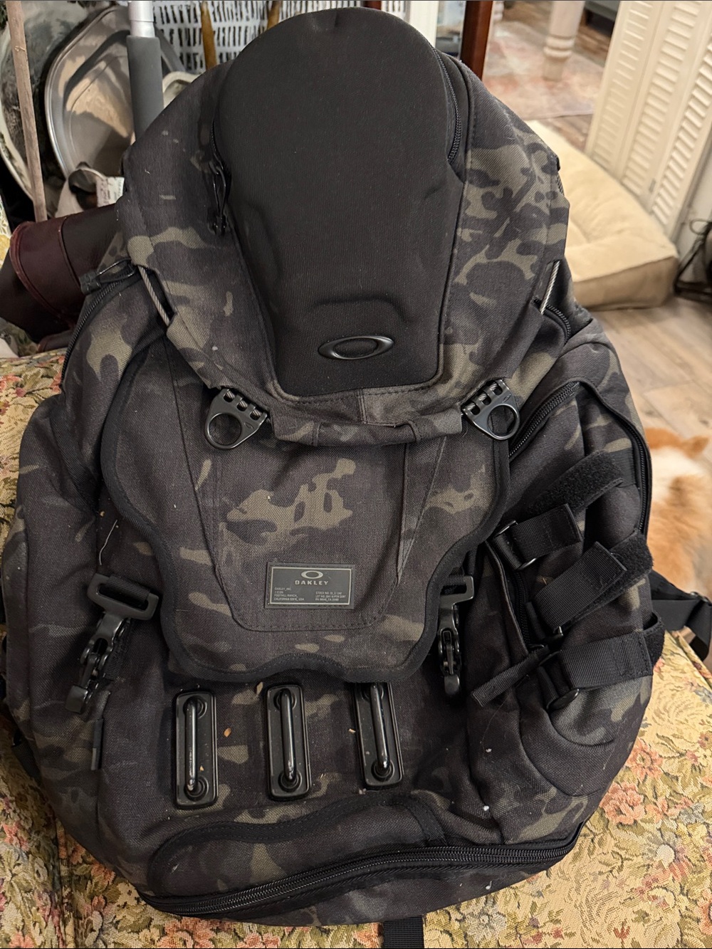 Oakley Black & Gray Camo Tactical Backpack